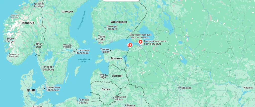 Карта Латвії та Естонії з позначками зон загрози дронів РФ у Вирумаа та Іда-Вірумаа