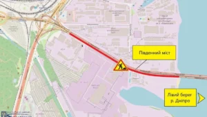 Південний міст у Києві частково закривають на п’ять місяців: як проїхати (схема)