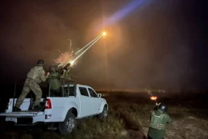 Мобільна вогнева група ППО збиває дрони РФ уночі з пікапа