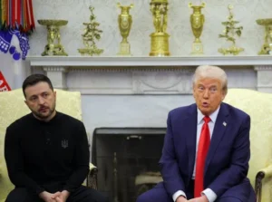 Дональд Трамп і Володимир Зеленський на зустрічі в Білому домі