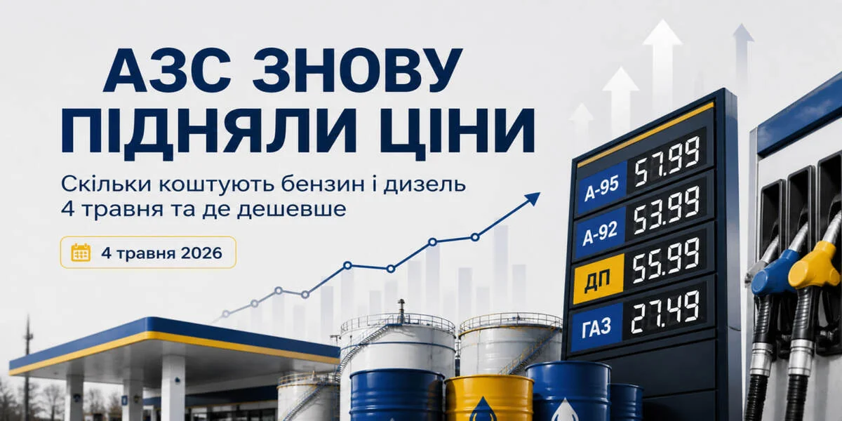 Ціни на пальне 5 травня на АЗС: А-95 59,99 грн/л, А-92 59,99 грн/л, дизель 55,99 грн/л