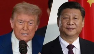 Дональд Трамп і Сі Цзіньпін на зустрічі в Пекіні щодо Тайваню