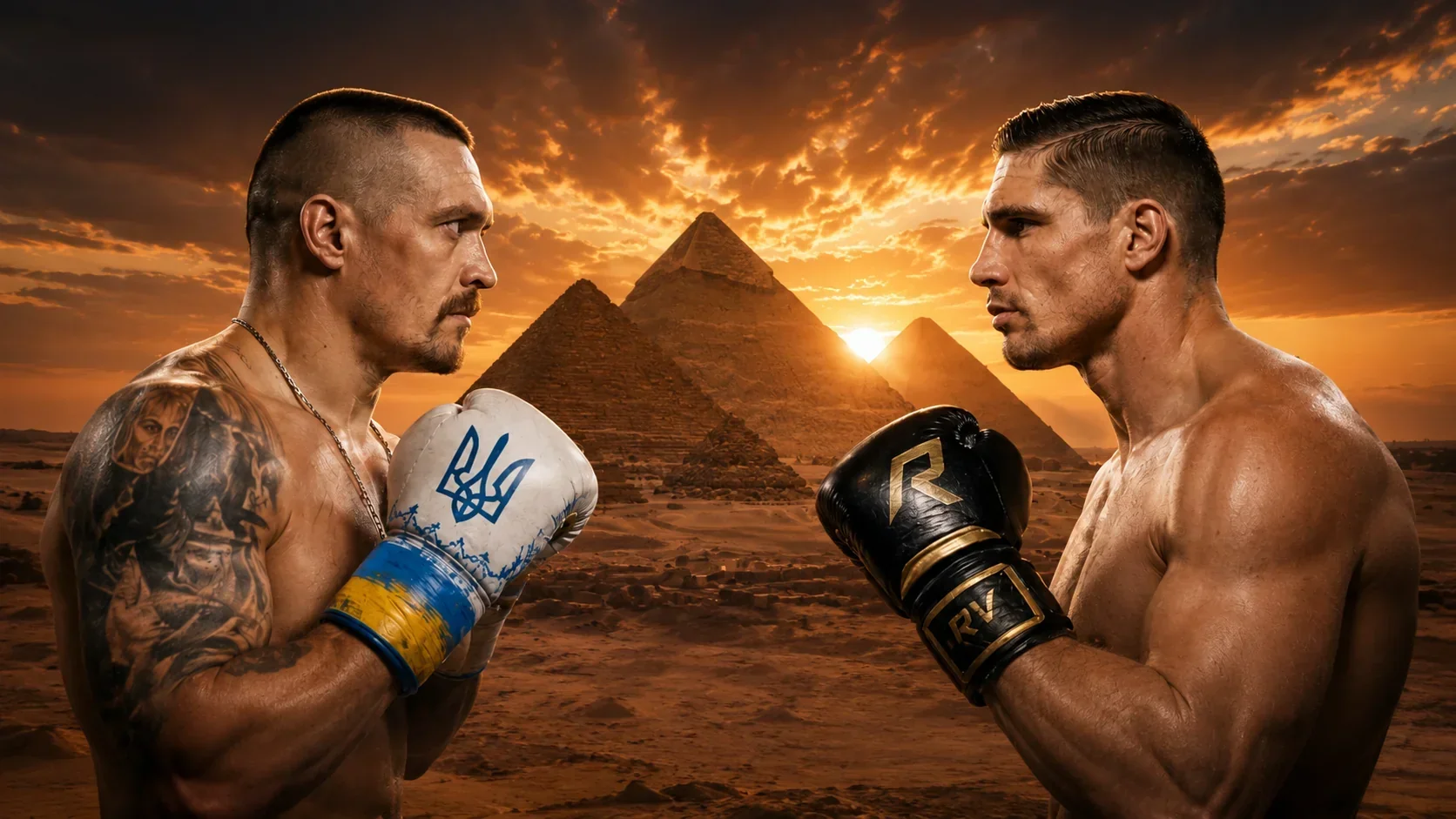 Олександр Усик проти Ріко Верховена біля пірамід у Гізі