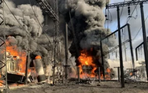 Пожежа на енергообєкті ДТЕК у Дніпропетровській області після удару РФ