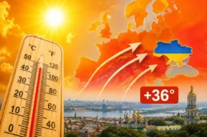 Спека в Україні: термометр показує +36 градусів на карті Києва