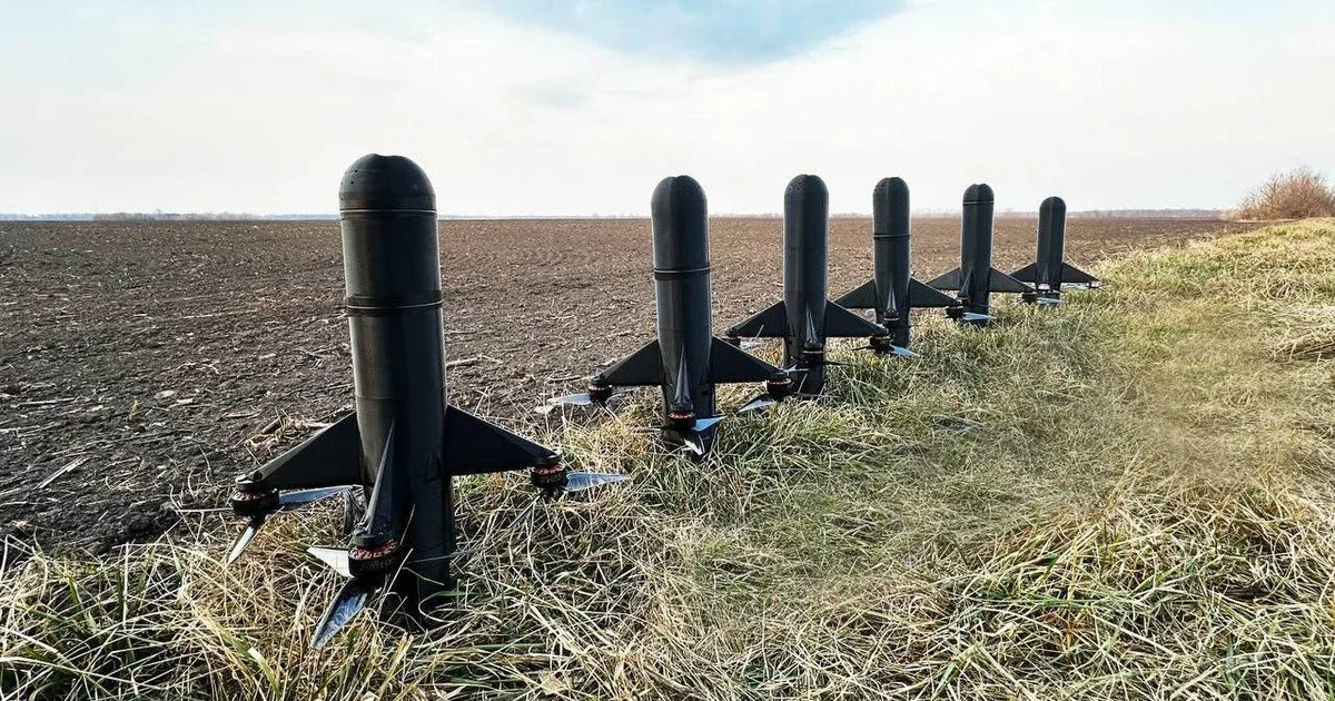Украинские дроны-перехватчики Генерал Черешня на поле