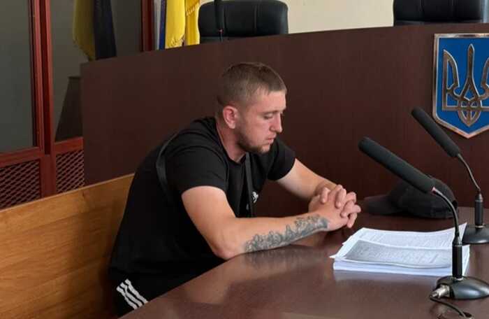 Виталий Жикович в Печерском суде Киева во время избрания ареста