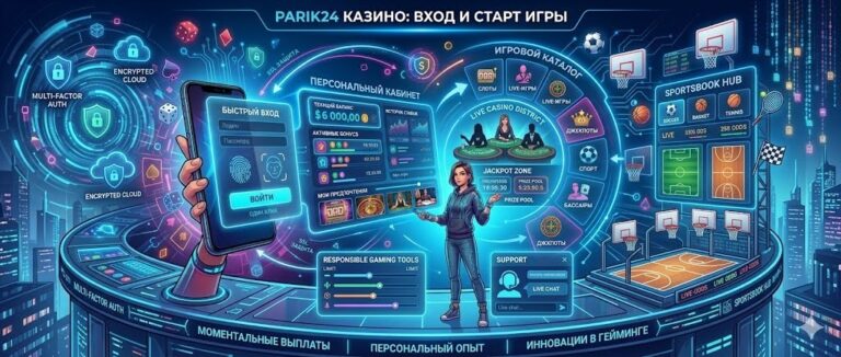 Вход и старт игры в казино Parik24